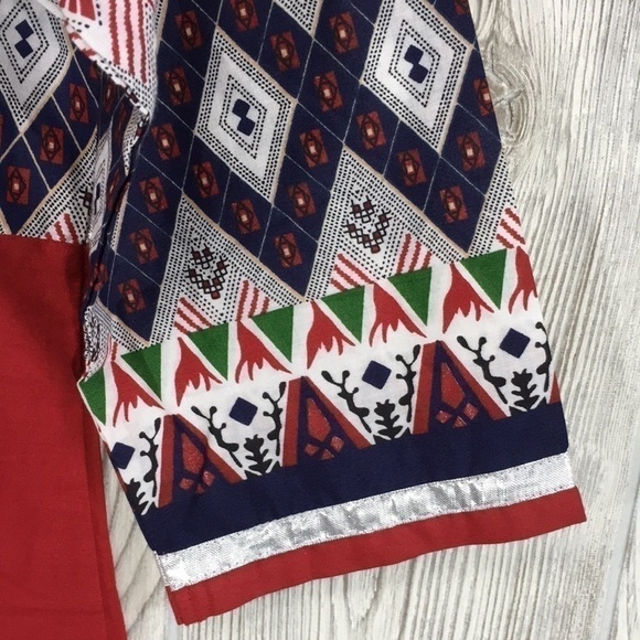 AVAASA Kurta Red Blue Size Medium - Picture 8 of 11